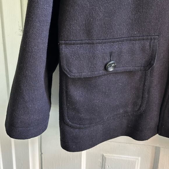 Brook Taverner Country Coat Wool Cashmere Navy Blue - Picture 5 of 10